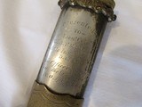 PRESENTATION ,HALF STATUE HILT ,LIEUTENANT COLONEL,ACTING ASSISTANT INSPECTOR GERERAL,NEW ORLEANS,ETCHED BLADE ''ONE AND INSEPARABLE'' - 5 of 17