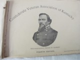 UCV CONFEDERATE VETERAN ASSOCIATION OF KENTUCKY BOOK , 1898, ALL LISTED COUNTY BY COUNTY - 12 of 12