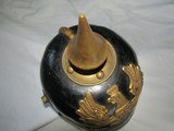 WW1 28TH RESERVE UNIT IMPERIAL SPIKED HELMET,ABOVE GOOD,BRASS, FULLY LINED WITH TIE STRING - 9 of 11