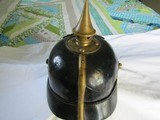 WW1 28TH RESERVE UNIT IMPERIAL SPIKED HELMET,ABOVE GOOD,BRASS, FULLY LINED WITH TIE STRING - 3 of 11