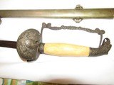 1820's to 1830's EAGLEHEAD SWORD & SCABBARD ,WITH IVORY GRIP, MAKER MARKED, - 2 of 13