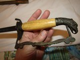 1820's to 1830's EAGLEHEAD SWORD & SCABBARD ,WITH IVORY GRIP, MAKER MARKED, - 5 of 13