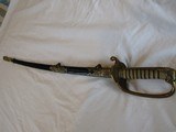 HARD TO FIND 1883 PATTERN OFFICERS SWORD, RARE SIGNED MAKER ,JAPANESE NAVAL PARADE SWORD, RAY SKIN GRIP, GOLD WASHED, MINTYWITH NINE LEAF GUARD - 3 of 15