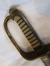 HARD TO FIND 1883 PATTERN OFFICERS SWORD, RARE SIGNED MAKER ,JAPANESE NAVAL PARADE SWORD, RAY SKIN GRIP, GOLD WASHED, MINTYWITH NINE LEAF GUARD - 15 of 15