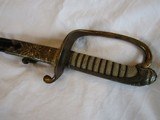 HARD TO FIND 1883 PATTERN OFFICERS SWORD, RARE SIGNED MAKER ,JAPANESE NAVAL PARADE SWORD, RAY SKIN GRIP, GOLD WASHED, MINTYWITH NINE LEAF GUARD - 4 of 15