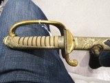 Rarer 1883 JAPANESE 1883 PATTERN PRADE SWORD ,NAVY MARKED & SIGNED ,NINE LEAF GUARD,MINTY,GOLD WASHED - 4 of 8