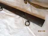 1812 INFANTRY belt ,two piece ,rare Indian Princess Head sword,pearl grips, blue & gold washed, Both in above good condition - 7 of 15