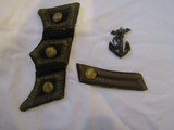Confederate South Carolina ,Cuff & Collar,with Hoarstmann & Allen buttons, and Confederate naval anckor ,Silver bullioned - 1 of 12
