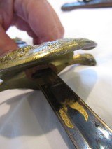 Minty 1820-30 Militia PREAL HANDELED PRINCESS HEAD SWORD ,BLUED GOLD WASHEDSEMINOLE INDIAN,20 STARS,GOLD WASHED - 11 of 15