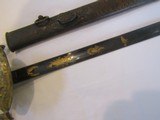 Minty 1820-30 Militia PREAL HANDELED PRINCESS HEAD SWORD ,BLUED GOLD WASHEDSEMINOLE INDIAN,20 STARS,GOLD WASHED - 3 of 15