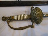 Minty 1820-30 Militia PREAL HANDELED PRINCESS HEAD SWORD ,BLUED GOLD WASHEDSEMINOLE INDIAN,20 STARS,GOLD WASHED - 9 of 15