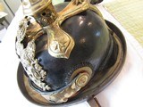 Rarer WW1 BAVARIAN PICKLEHAUBE OFFICERS MODEL ,& CARRYING CASE,COMPLETE, SHILLS,CHIN STRAP , SILK LINER, COCKADES - 3 of 13