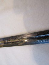 Rare WW1 ITALIAN NAVY, DOUBLE ETCHED ,SAILING SHIPS,BLUED GOLD WASHED, E & F HORSTER, RAY SKIN GRIP,ELABORATE LEATHER SCABBARD - 12 of 15