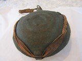 Original MARKED 1863 Horstmann CIVIL WAR CANTEEN , ORIGINAL BLUE WOOL COVERING , STOPPER, CHAIN, AND RIBBON SLING ,COMPLETE - 4 of 9