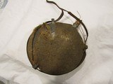 model 1858 smooth side original civil war covered canteen , speckled wool cover ,stopper, & worn leather carry strap