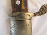 RARER DOUBLE MATCHING MARKED ,WW2 POLICE EAGLE HEAD BAYONET & SCABBARD,MINTY;POLICE EXCEPTEDMARKED,MINTY, KEONIGSBURG DISTRICT - 2 of 15