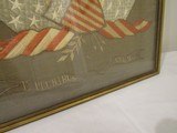 Rare 24 Star Silk Japanese hand embroidered, EAGLE, Metallic thread, American flags & shield, 21 X 20''inches framed - 2 of 12