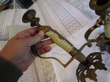 Set of WW1 ruby eyed
, Ivory Navy sword handled German candle stick holders, very ornate - 3 of 14