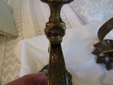 Set of WW1 ruby eyed
, Ivory Navy sword handled German candle stick holders, very ornate - 2 of 14