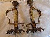 Set of WW1 ruby eyed
, Ivory Navy sword handled German candle stick holders, very ornate - 14 of 14