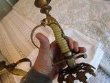 Set of WW1 ruby eyed
, Ivory Navy sword handled German candle stick holders, very ornate - 6 of 14