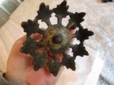 Set of WW1 ruby eyed
, Ivory Navy sword handled German candle stick holders, very ornate - 7 of 14