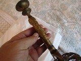 Set of WW1 ruby eyed
, Ivory Navy sword handled German candle stick holders, very ornate - 9 of 14
