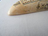 TWO INUIT CARVED WALRUS TUSK CRIBBAGE BOARDS, HUNT SCEANS ,SEAL ,POLAR BEAR,HUSKEY - 4 of 15
