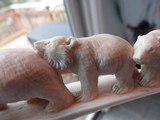 Japanese signed bear family, Ivory walking cane - 9 of 11