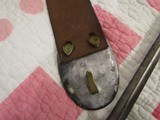 E.GAYLORD ,CHICOPEE ,MASS,J.C. MILLER INSPECTOR,BAYONET SCABBARD ,CAP BOX,U.S. BELT PLATE,& KEEPER, over 40'' ,arrow head hooks - 9 of 15