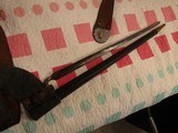 E.GAYLORD ,CHICOPEE ,MASS,J.C. MILLER INSPECTOR,BAYONET SCABBARD ,CAP BOX,U.S. BELT PLATE,& KEEPER, over 40'' ,arrow head hooks - 3 of 15