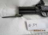 ENGLISH Over/Under FLINTLOCK Pistol with BAYONET -large size Tap Action - 3 of 11