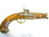GERMAN PERCUSSIAN NAVAL PISTOL
( with a heavy brass cannon barrel) - 1 of 15