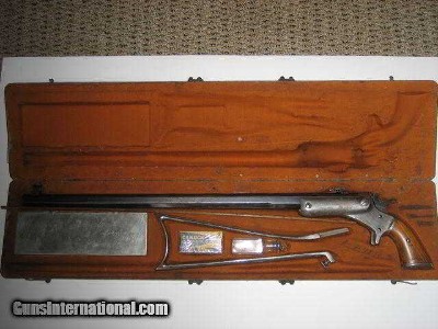 STEVENS CASED HUNTERS PET RIFLE WITH MATCHING SKELETON DETACHABLE STOCK