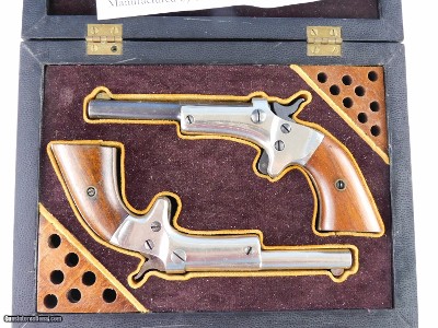 Cased Pair of Stevens Model 41 Pocket Pistols