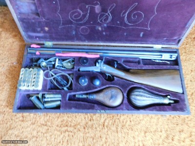 J.L. Simons Cased Percussion Combination Gun