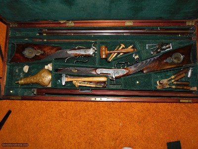 Set of A. Peterman Percussion Target Rifles