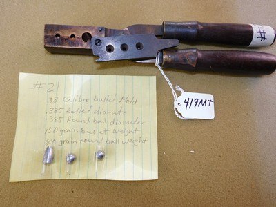 Hendricks 38 cal. 3 cavity bronze mold - Image 1 of 2