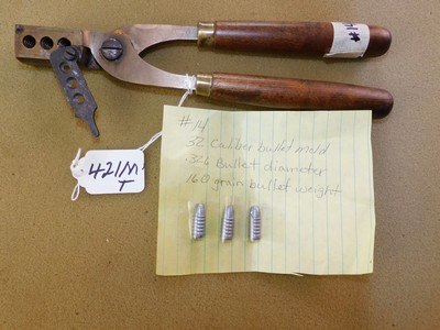Hendricks 32 cal. 3 cavity brass mold - Image 1 of 2