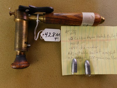 English 45 cal. brass paper patch mold - Image 1 of 3