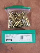 RCBS 6.5 x 55 die set plus brass - 2 of 2