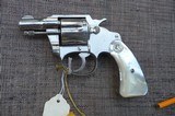 Colt 22 Bankers Special Nickel 95% RARE Pre War Revolver Pearl Grips - 14 of 15