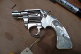 Colt 22 Bankers Special Nickel 95% RARE Pre War Revolver Pearl Grips - 1 of 15