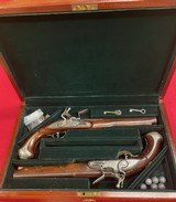 Cased Pair of Commemorative Flintlock pistols of George Washington and Robert E. Lee 70 Caliber. - 2 of 4