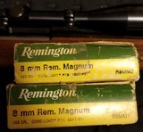 Remington Model 700 DBL on 8MM Magnum W/Scope and Ammo - 6 of 6