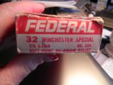  VINTAGE SAVAGE 32 WINCHESTER and FEDERAL RIFLE CARTRIDGES - 8 of 9