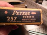 REMINGTON and PETERS 257 ROBERTS CARTRIDGES - 3 of 9