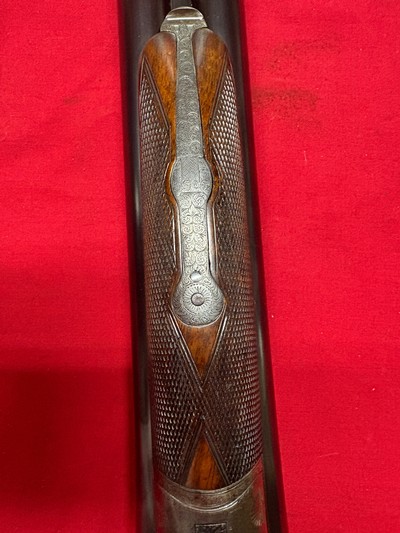W&C Scott 12 Gauge Hammer Gun, Fluid Steel Sleeved Barrels - Image 9 of 13