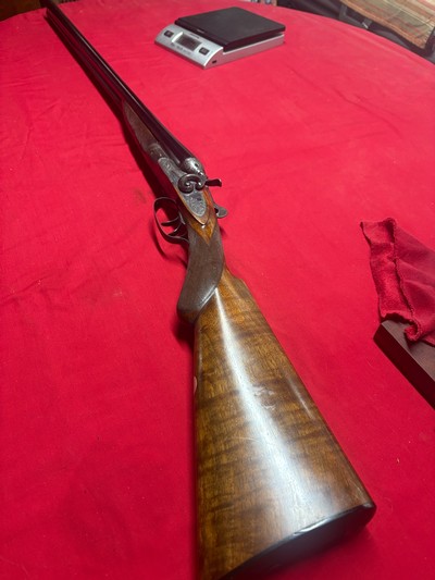 W&C Scott 12 Gauge Hammer Gun, Fluid Steel Sleeved Barrels - Image 6 of 13