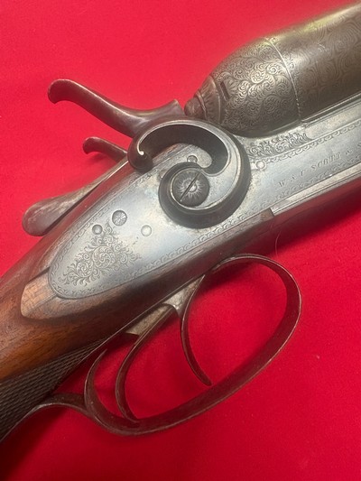 W&C Scott 14 Gauge Hammer Gun with 28 Gauge Chamber Inserts - Image 1 of 15